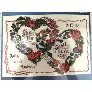 Janlynn Cross Stitch "And the Two Shall Become One" NIP#766-0001-W  Wedding